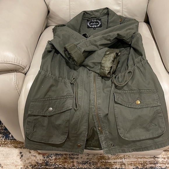 Ambiance Utility jacket in OD Green. Size L - Picture 3 of 10
